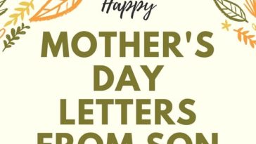 Mother's Day Letters from Son