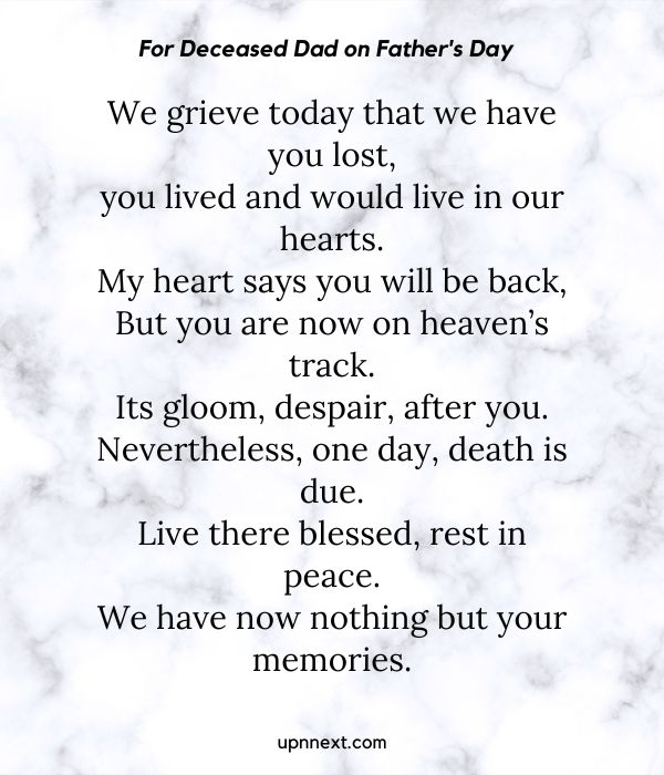 dear dad we grieve today poem