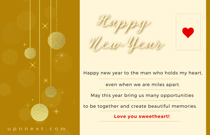 Happy New Year Wishes for Husband Long Distance or Abroad