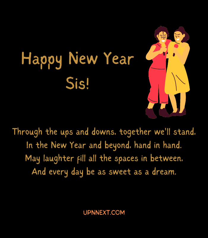Happy New Year from Sister to Her Sister