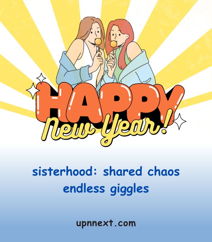 funny new year wishes to sister